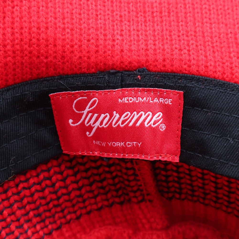 SUPREME(シュプリーム) 19AW Knit Logo Crusher ニットロゴ クラッシャーハット 帽子 レッド