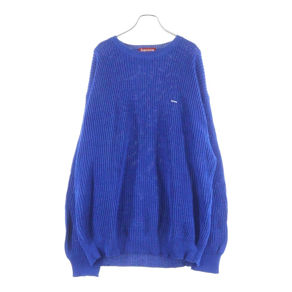 SUPREME(シュプリーム) 23AW Small Box Ribbed Sweater スモールボックスロゴ リブニット セーター ブルー