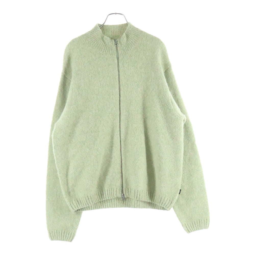 STUSSY(ステューシー) FULL ZIP BRUSHED MERINO SWEATER フルジップ ブラッシュド メリノウール ニット セーター グリーン