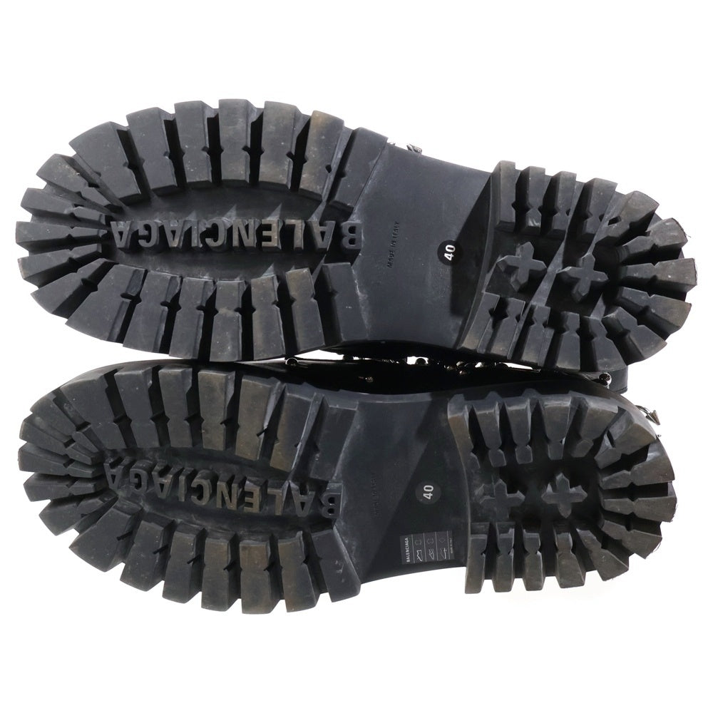 BALENCIAGA(バレンシアガ) STRIKE 20MM ストライク ピアーシング レザーブーツ ブラック 763495