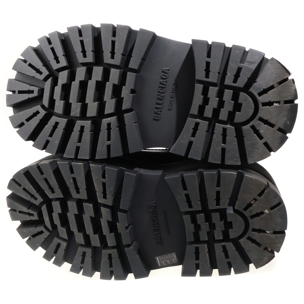 BALENCIAGA(バレンシアガ) GIANT BOOTS BBロゴ サイドジップアップ レザー ジャイアンント ブーツ ブラック 813689