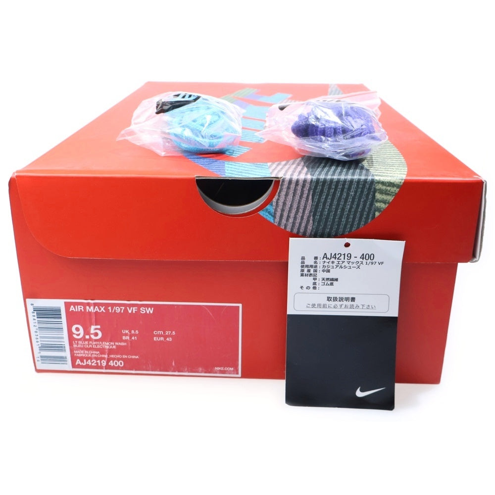 NIKE(ナイキ) ×SEAN WOTHESPOON AIR MAX 1/97 VF SW ショーン ウェザーズプーン エアマックス ショーン ローカットスニーカー マルチ US9.5/27.5cm AJ4219-400