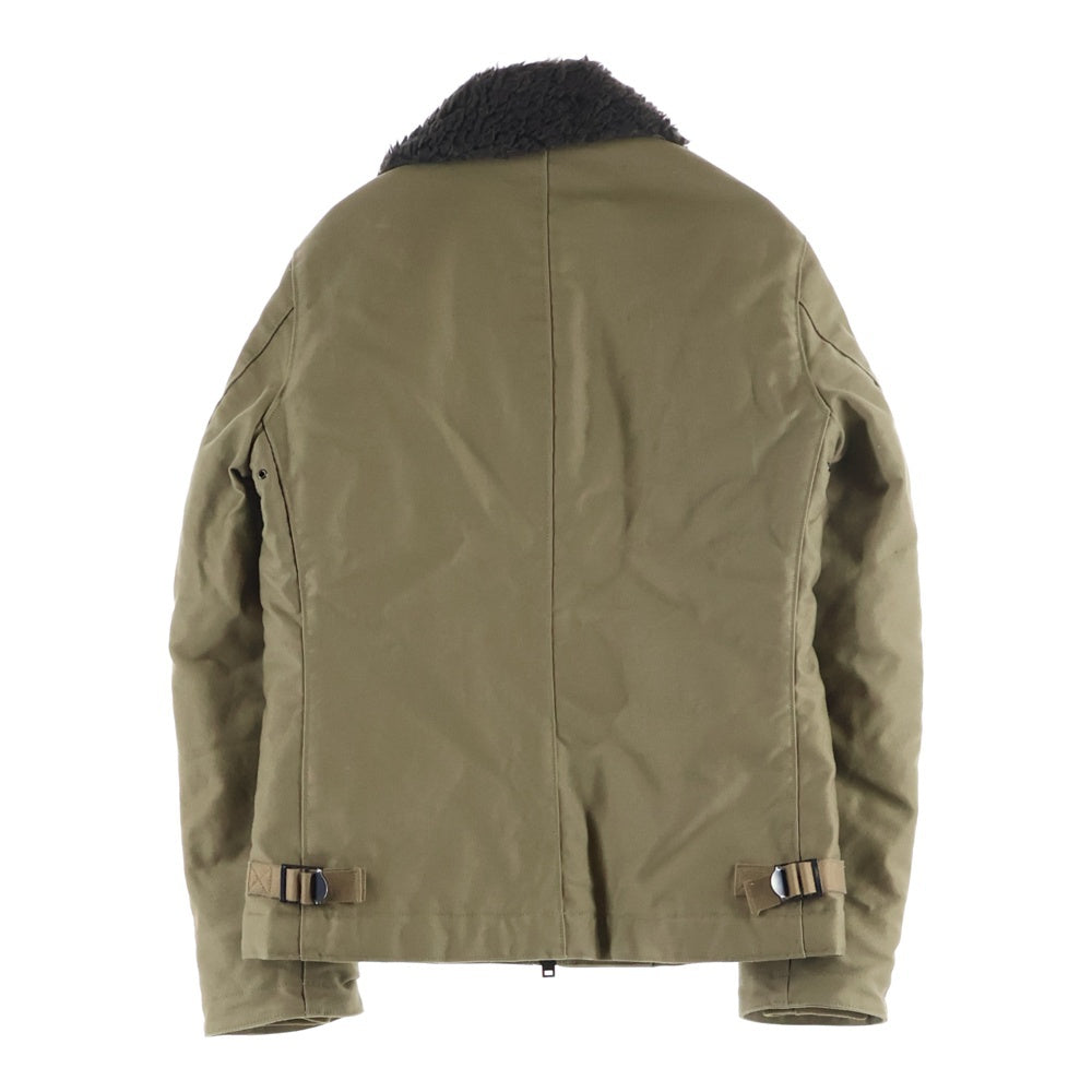 LOUNGE LIZARD(ラウンジリザード) N-1 ボアカラー デッキ ミリタリージャケット ブラウン