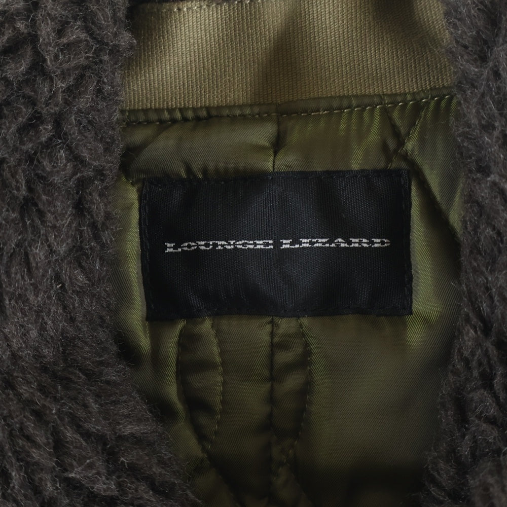 LOUNGE LIZARD(ラウンジリザード) N-1 ボアカラー デッキ ミリタリージャケット ブラウン