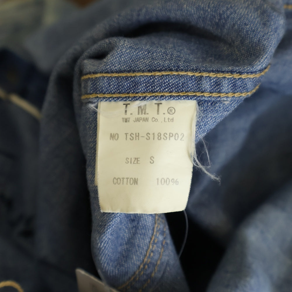 T.M.T(ティーエムティー) 18SS REVIVAL CRUSH DENIM SHIRT リバイバルクラッシュ 長袖テデニムシャツ インディゴ TSH-S18SP02