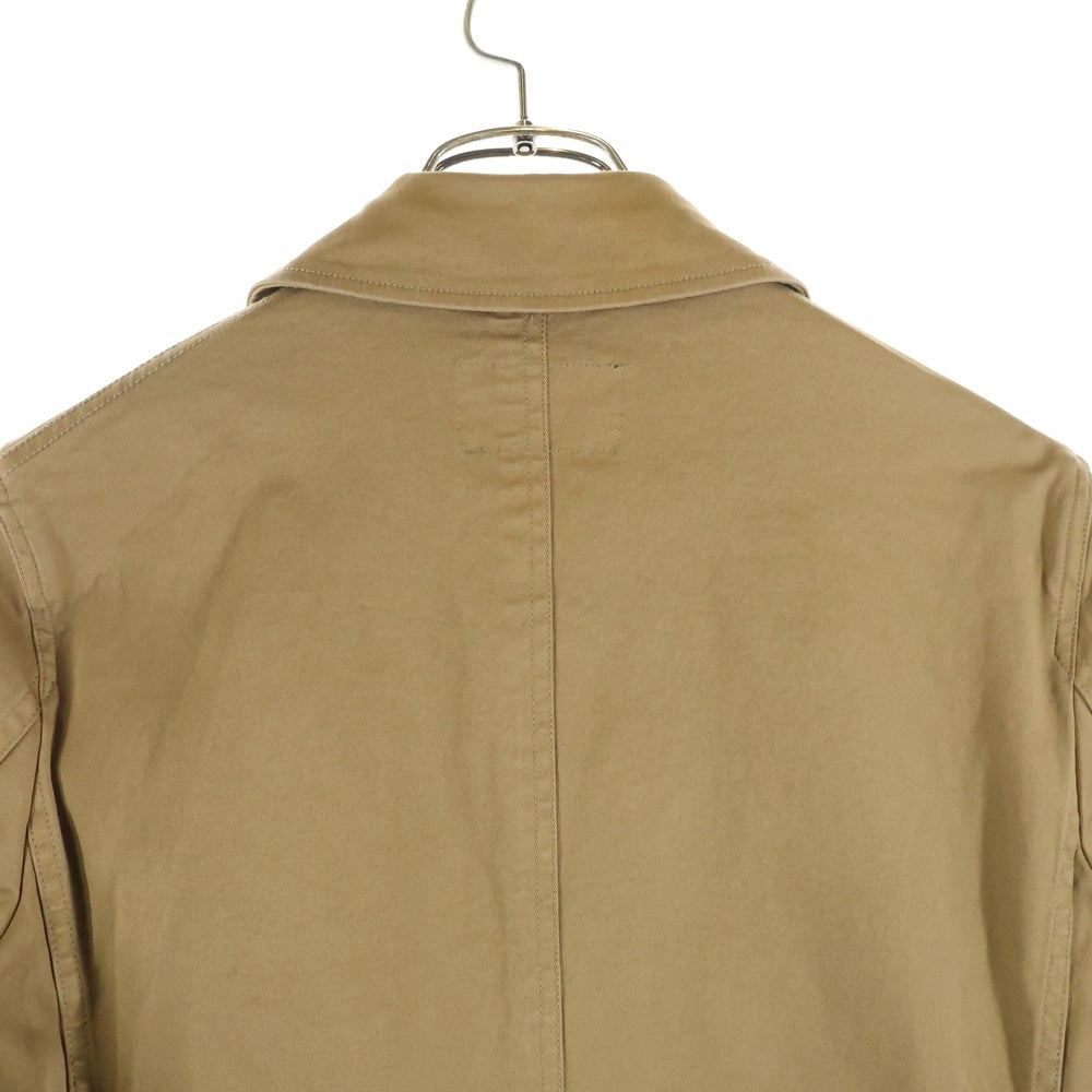 LOUNGE LIZARD(ラウンジリザード) コットン ステンカラーコート ジャケット ブラウン