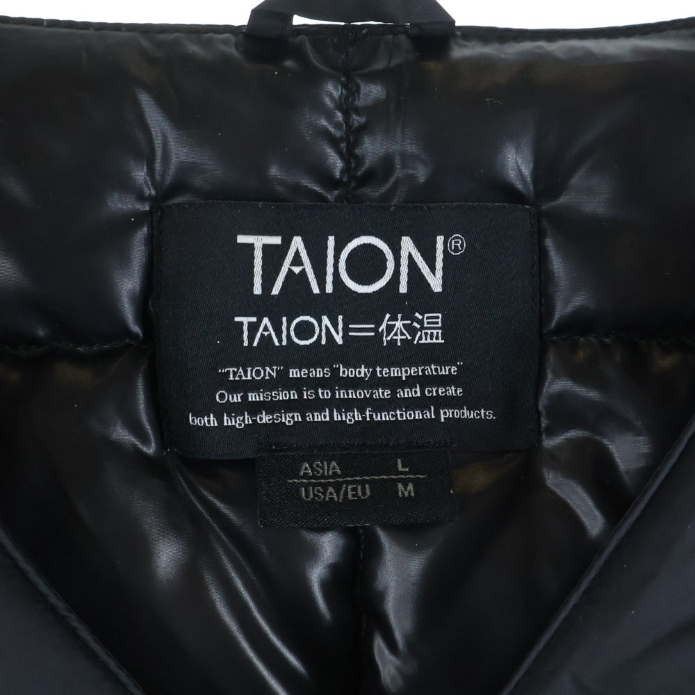 TAION(タイオン) キルティングダウンベスト ブラック