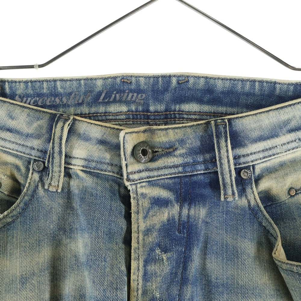 DIESEL(ディーゼル) BELTHER ダメージ加工 クラッシュデニムパンツ レギュラー WASH0830J