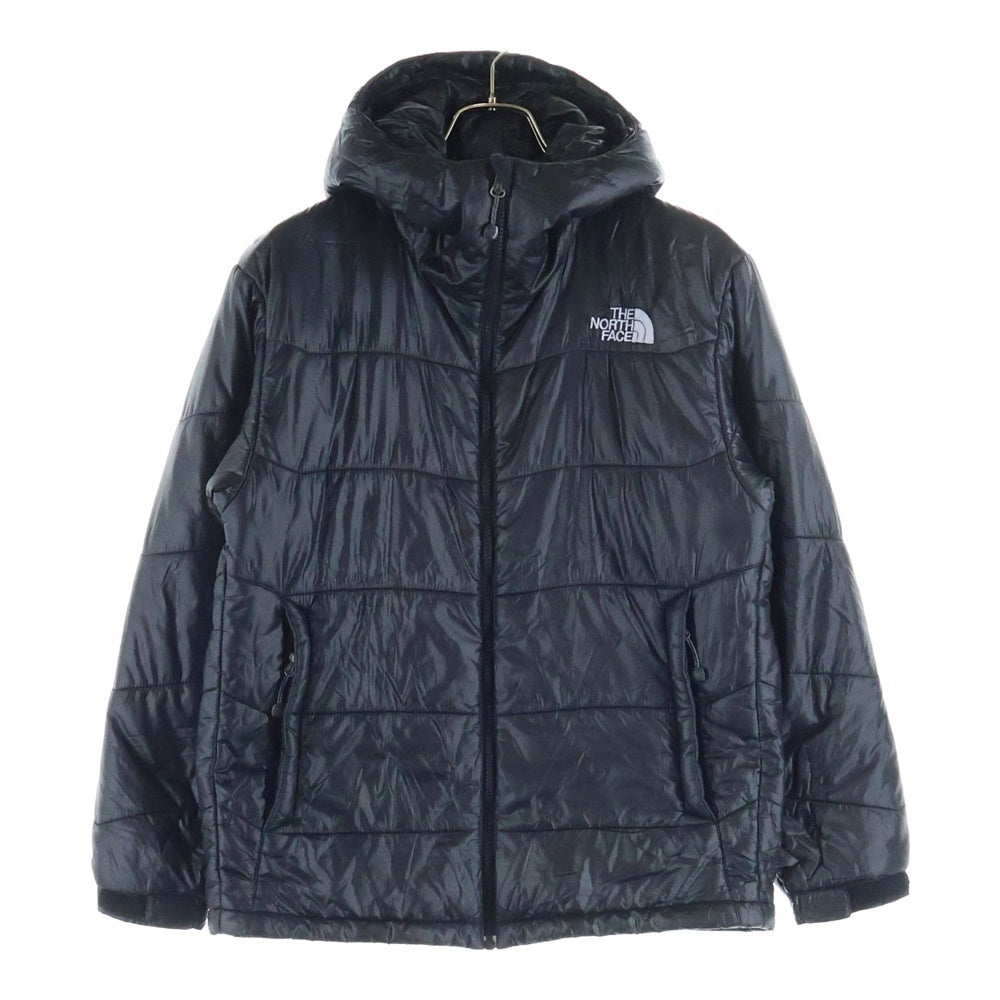 THE NORTH FACE(ザノースフェイス) ロゴ刺繍 フーデッド中綿ジャケット ブラック NY17700