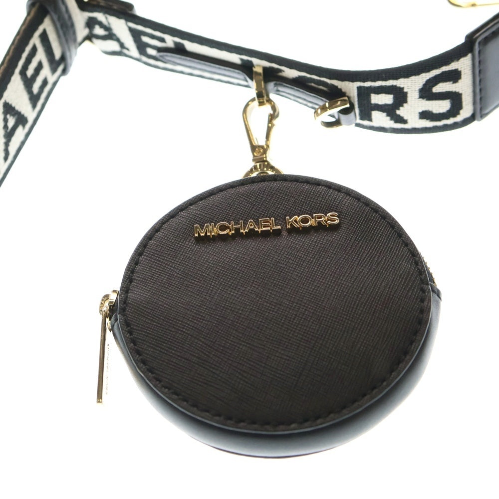 MICHAEL KORS(マイケルコース) Jet Set Saffiano Leather Crossbody Bag ジェットセット クロスボディ サフィアーノ レザー ショルダーバッグ ブラック 35S3GTVC5T