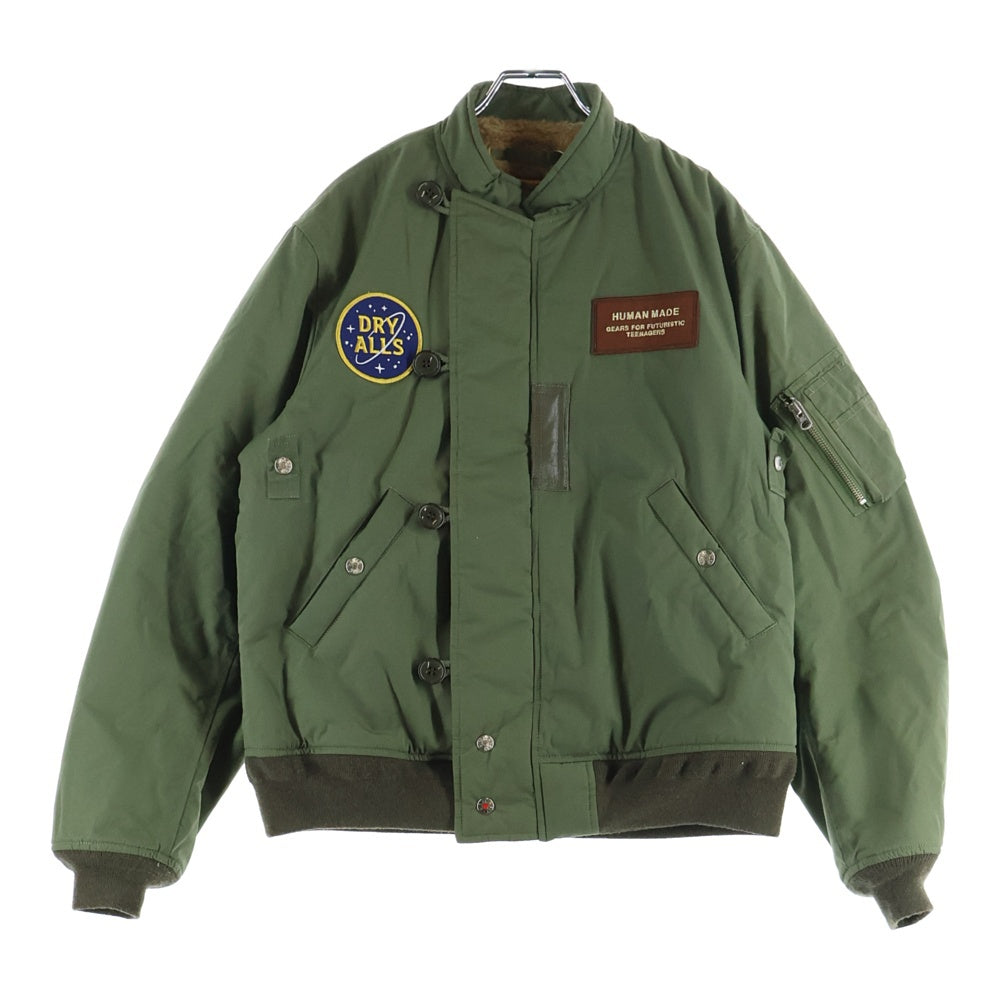 HUMAN MADE(ヒューマンメイド) N2 FLIGHT JACKET フロントロゴデザイン ジップアップ フライトジャケット カーキ