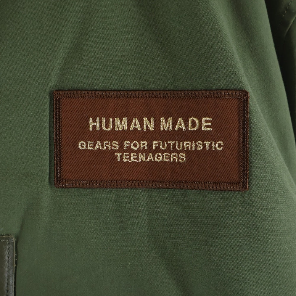 HUMAN MADE(ヒューマンメイド) N2 FLIGHT JACKET フロントロゴデザイン ジップアップ フライトジャケット カーキ