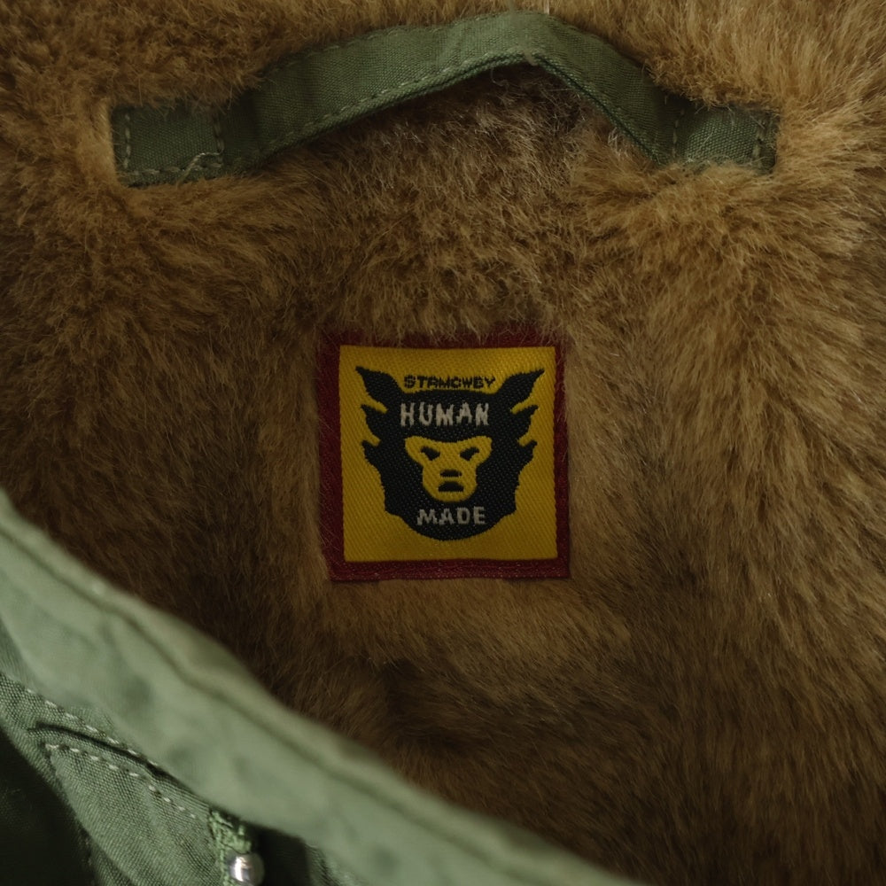 HUMAN MADE(ヒューマンメイド) N2 FLIGHT JACKET フロントロゴデザイン ジップアップ フライトジャケット カーキ