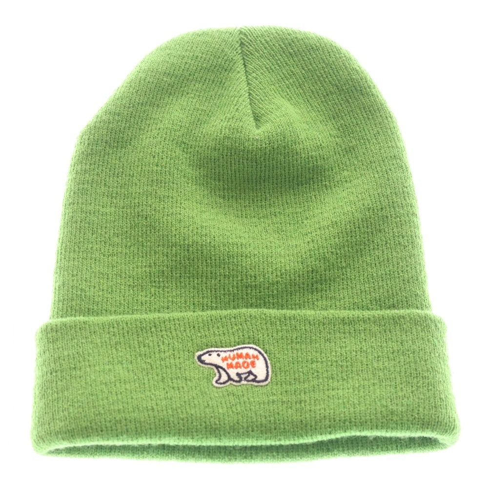 HUMAN MADE(ヒューマンメイド) ロゴパッチデザイン ビーニー ニット帽 帽子 グリーン