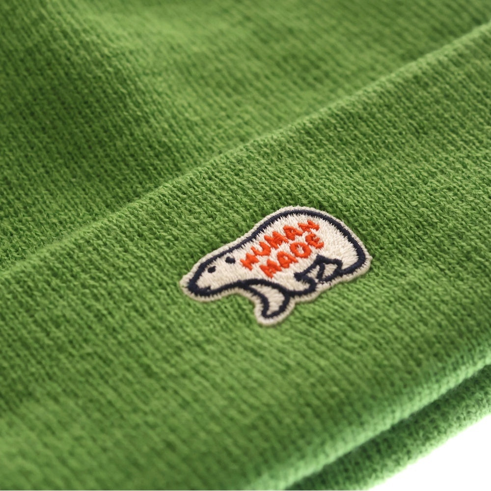 HUMAN MADE(ヒューマンメイド) ロゴパッチデザイン ビーニー ニット帽 帽子 グリーン