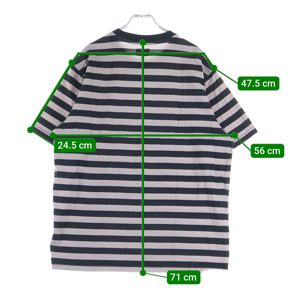 SUPREME(シュプリーム) 22SS Reverse Stripe S/S Top リバース ストライプ クルーネック半袖Tシャツ カットソー ピンク/ブラック