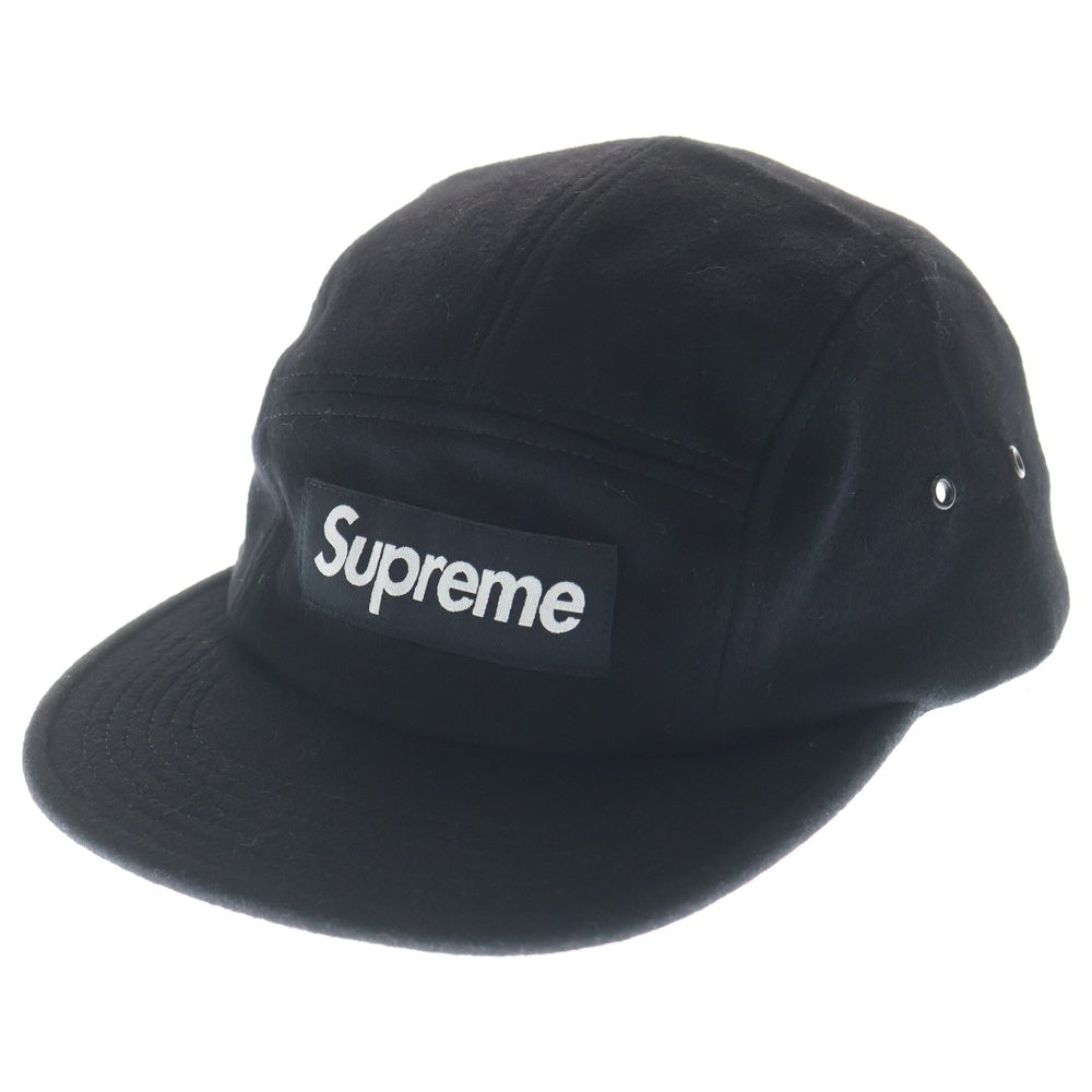 SUPREME(シュプリーム) 17AW Wool Camp Cap ボックスロゴ ウール キャンプ キャップ 帽子 ブラック