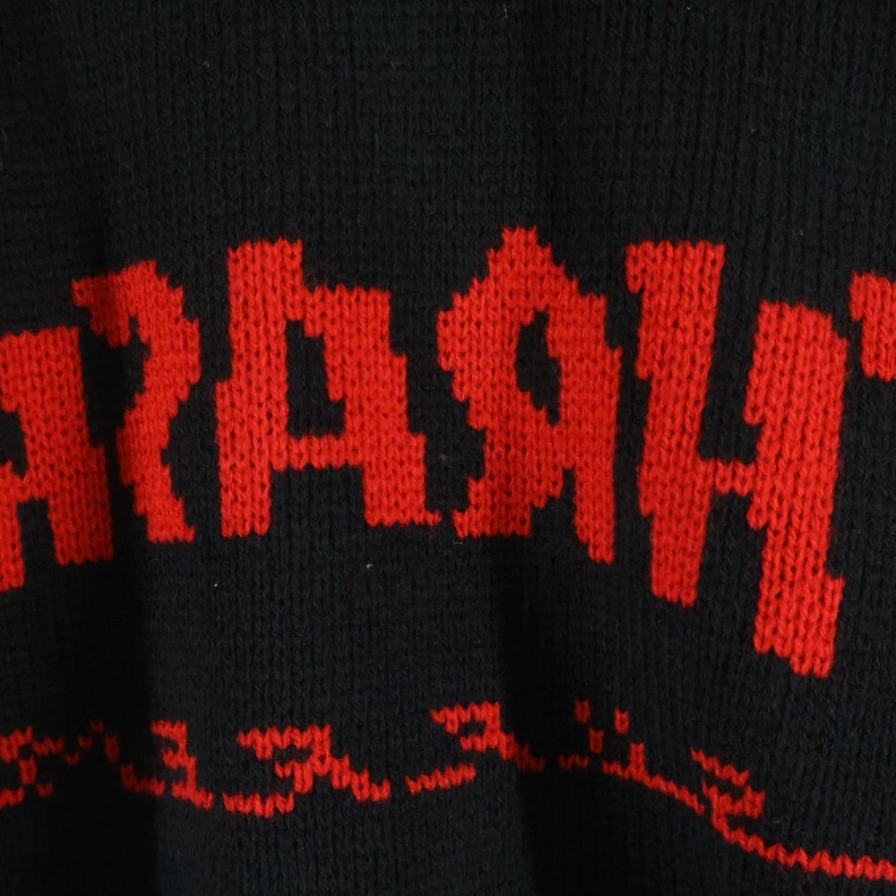 SUPREME(シュプリーム) 21AW ×THRASHER Sweater スラッシャー クルーネックニットセーター ブラック/レッド