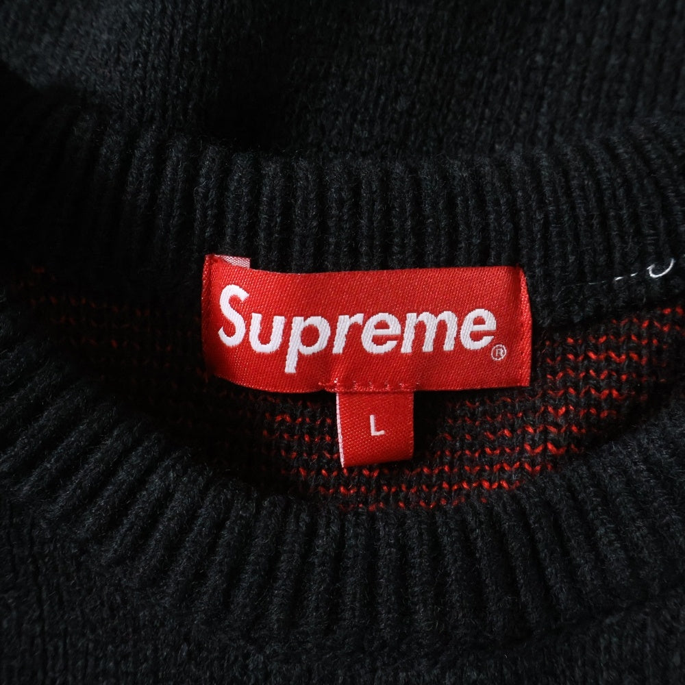 SUPREME(シュプリーム) 21AW ×THRASHER Sweater スラッシャー クルーネックニットセーター ブラック/レッド