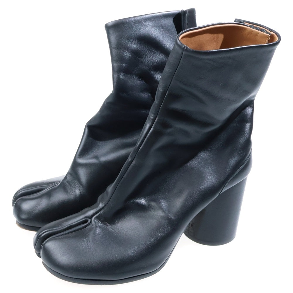 Maison Margiela(メゾンマルジェラ) TABI ANKLE BOOT 6cm サイドジップアップ レザー 足袋ブーツ ブラック S57WU0132