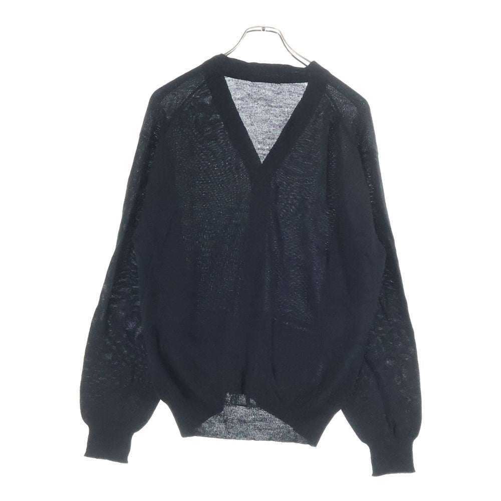 Y's for men(ワイズフォーメン) ダブルポケット 5B レーヨン混 ニット カーディガン ブラック