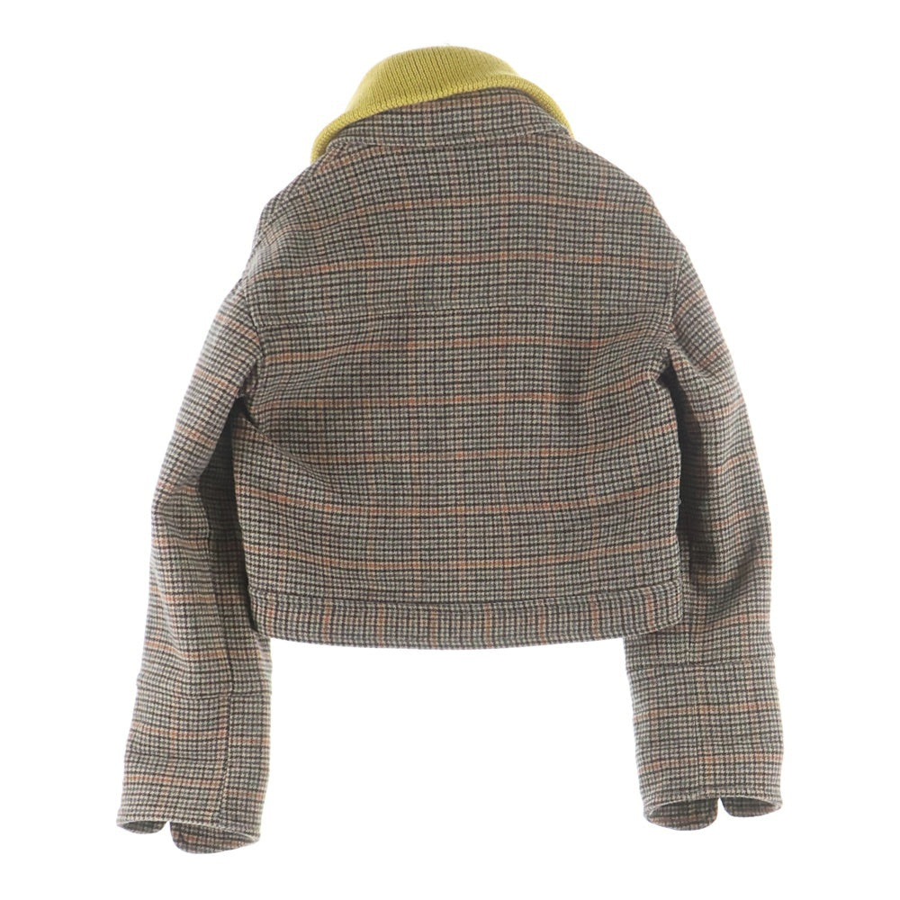 MARY QUANT(マリークワント) カラー切り替え ハングトゥース マルチポケット ショートジャケット ブラウン 267-554901-050-3