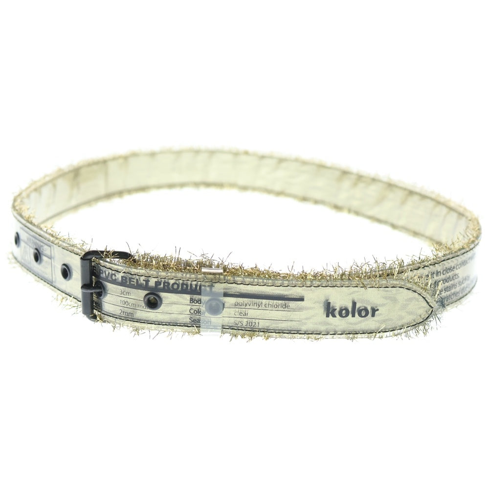 kolor(カラー) 21SS THE PVC BELT PRODUCT スパンコールデザイン PVCベルト ゴールド レディース