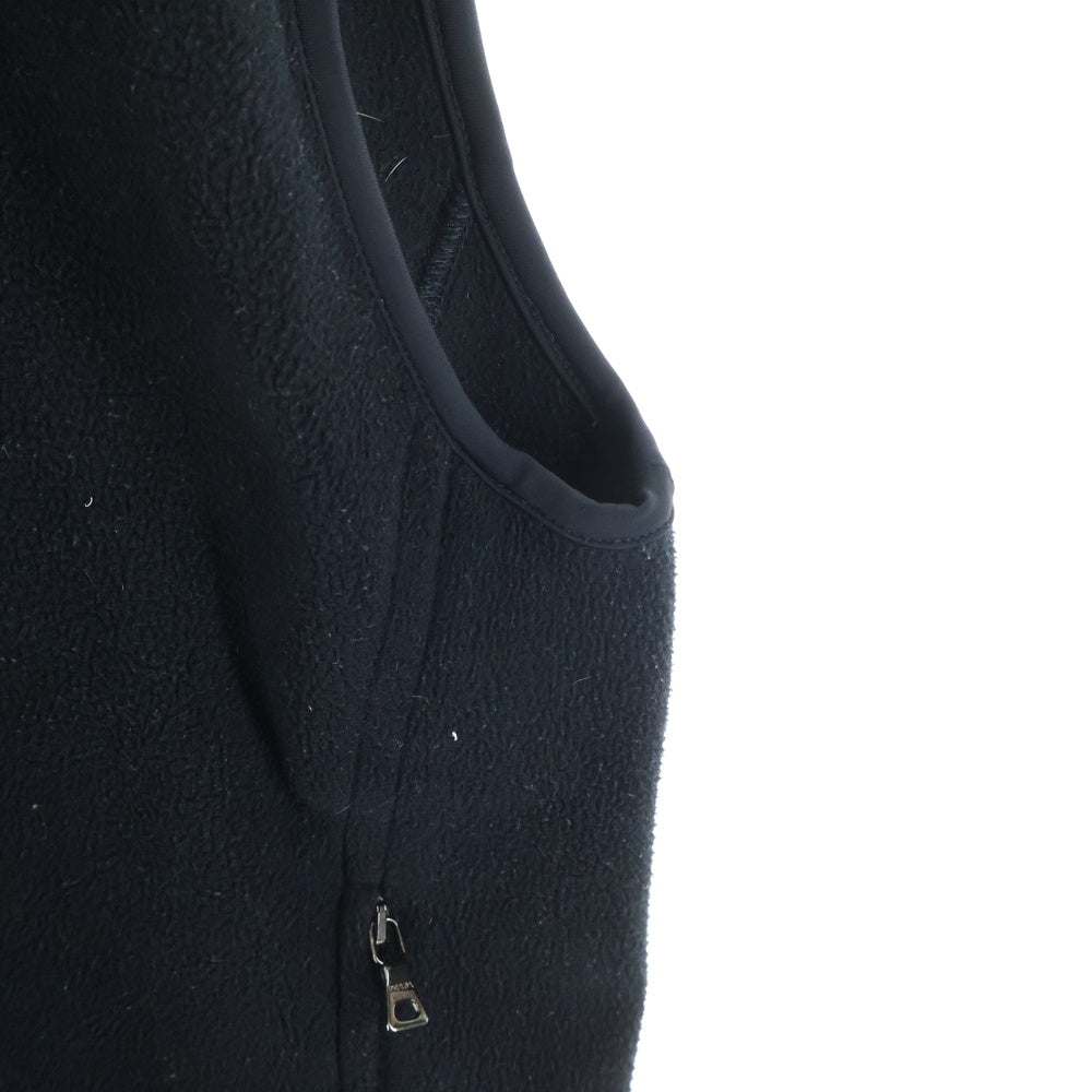 PRADA SPORT(プラダ スポーツ) フロントロゴプレート ダブルポケット ジップアップ ボアベスト ブラック SJG13 E36