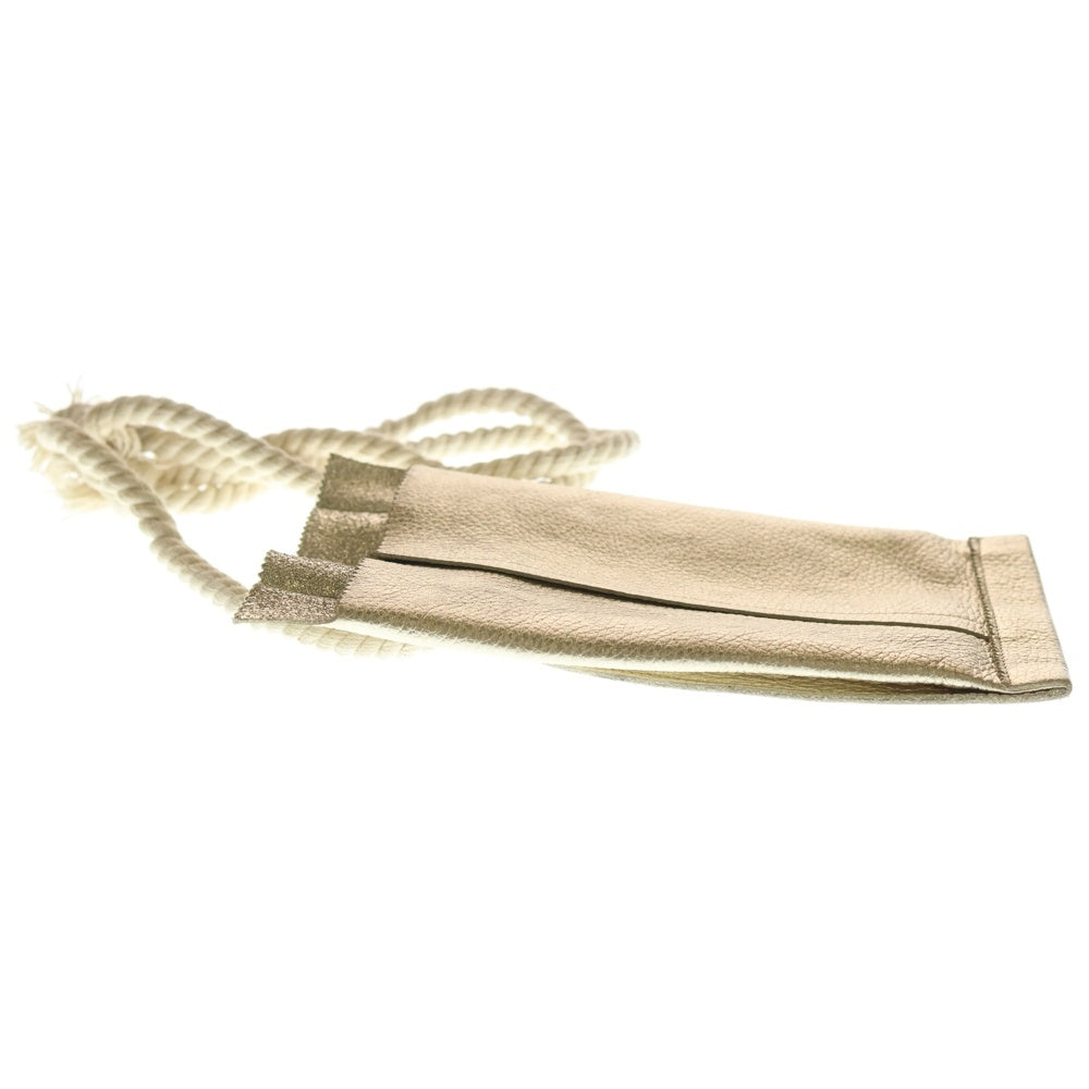 MM6 Maison Margiela(エムエムシックスメゾンマルジェラ) レザー ロープデザイン 巾着バック ショルダーバッグ ゴールド S41UI0026 SY1067 レディース