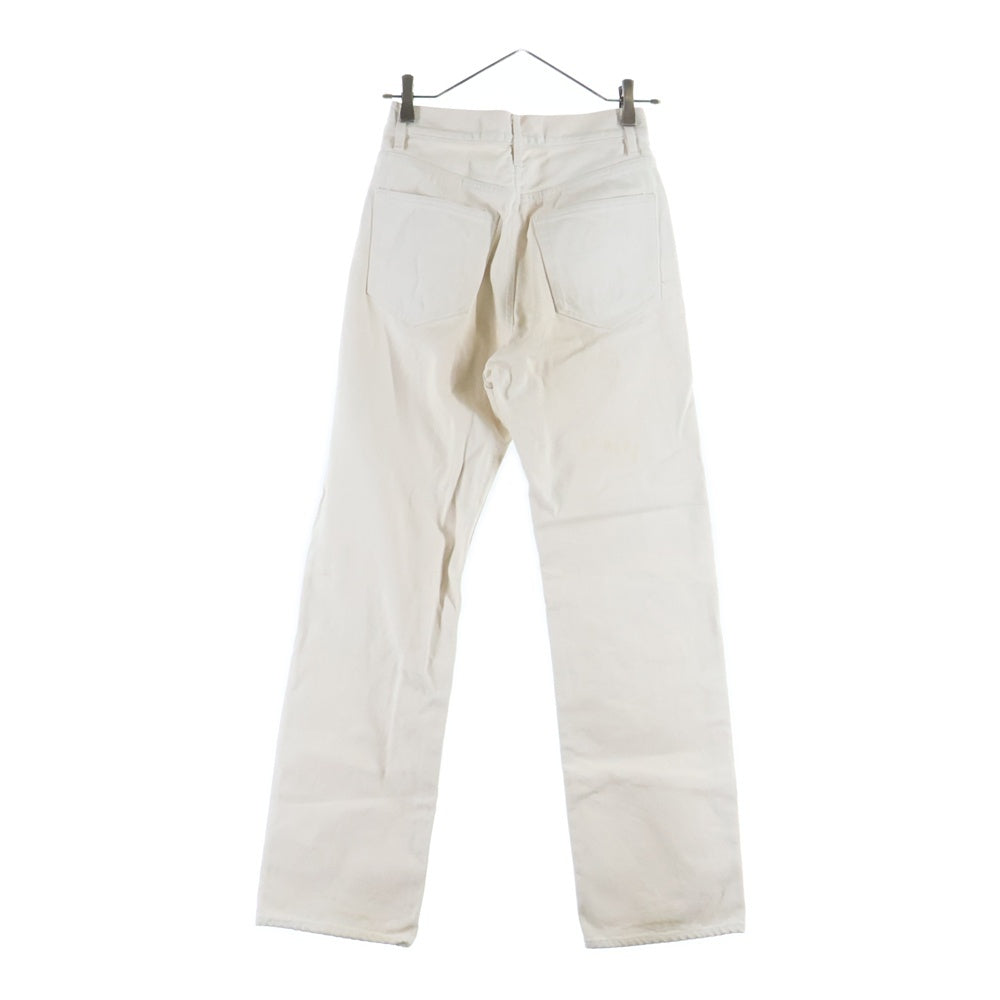 AURALEE(オーラリー) 20SS HARD TWIST DENIM ハード ツイスト ジップアップ デニムパンツ ホワイト A20SP05DM