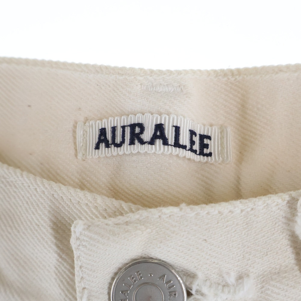 AURALEE(オーラリー) 20SS HARD TWIST DENIM ハード ツイスト ジップアップ デニムパンツ ホワイト A20SP05DM