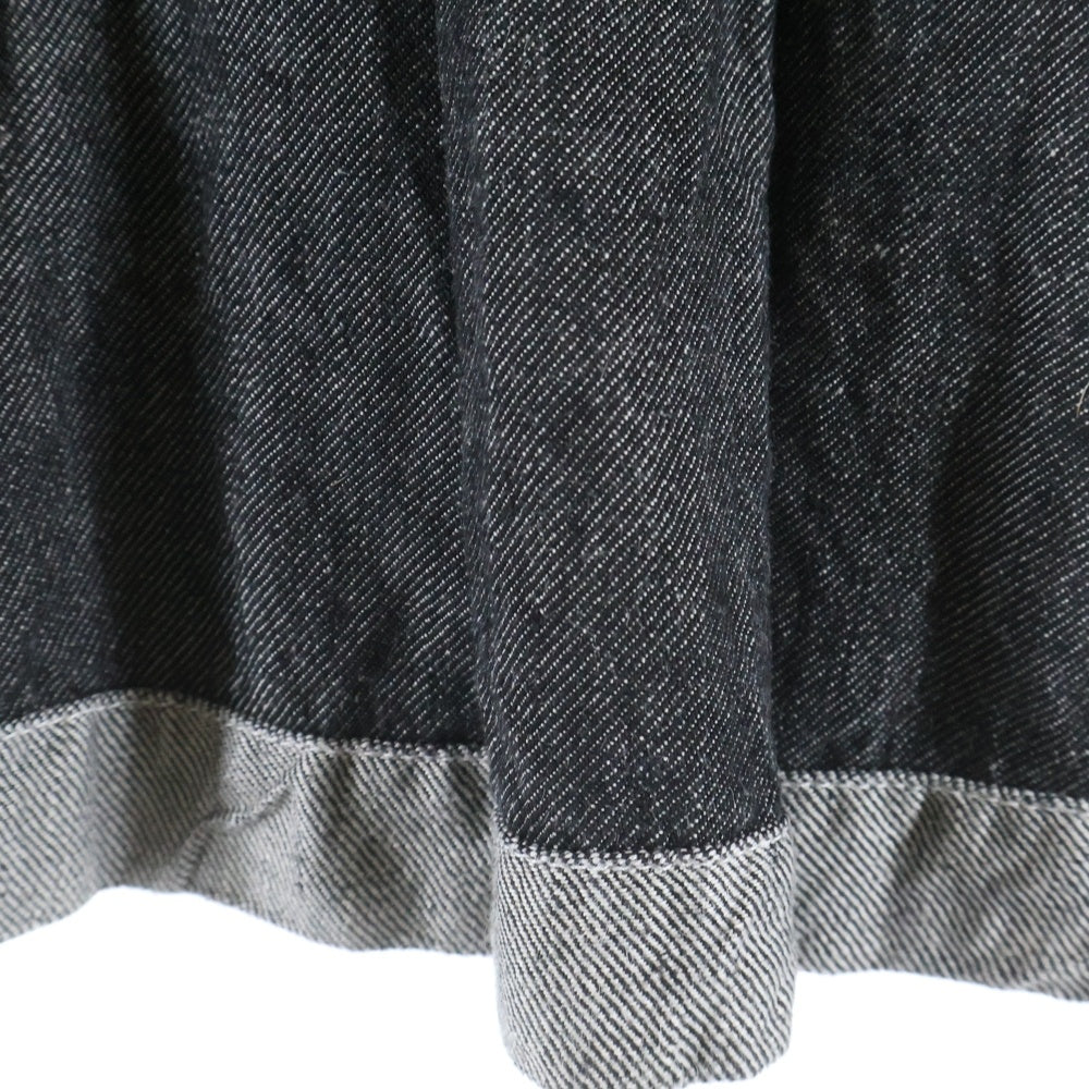 tricot COMME des GARCONS(トリコ コム デ ギャルソン) 03SS サイドジップアップ マルチダーツ デニムスカート レディース ブラック TJ-S037