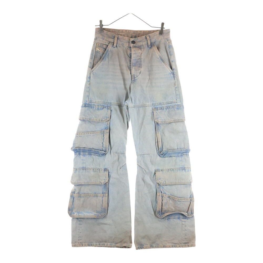 DIESEL(ディーゼル) D-SIRE-CARGO マルチポケット ロゴパッチデザイン ボタンフライ デニムパンツ レディース A13317