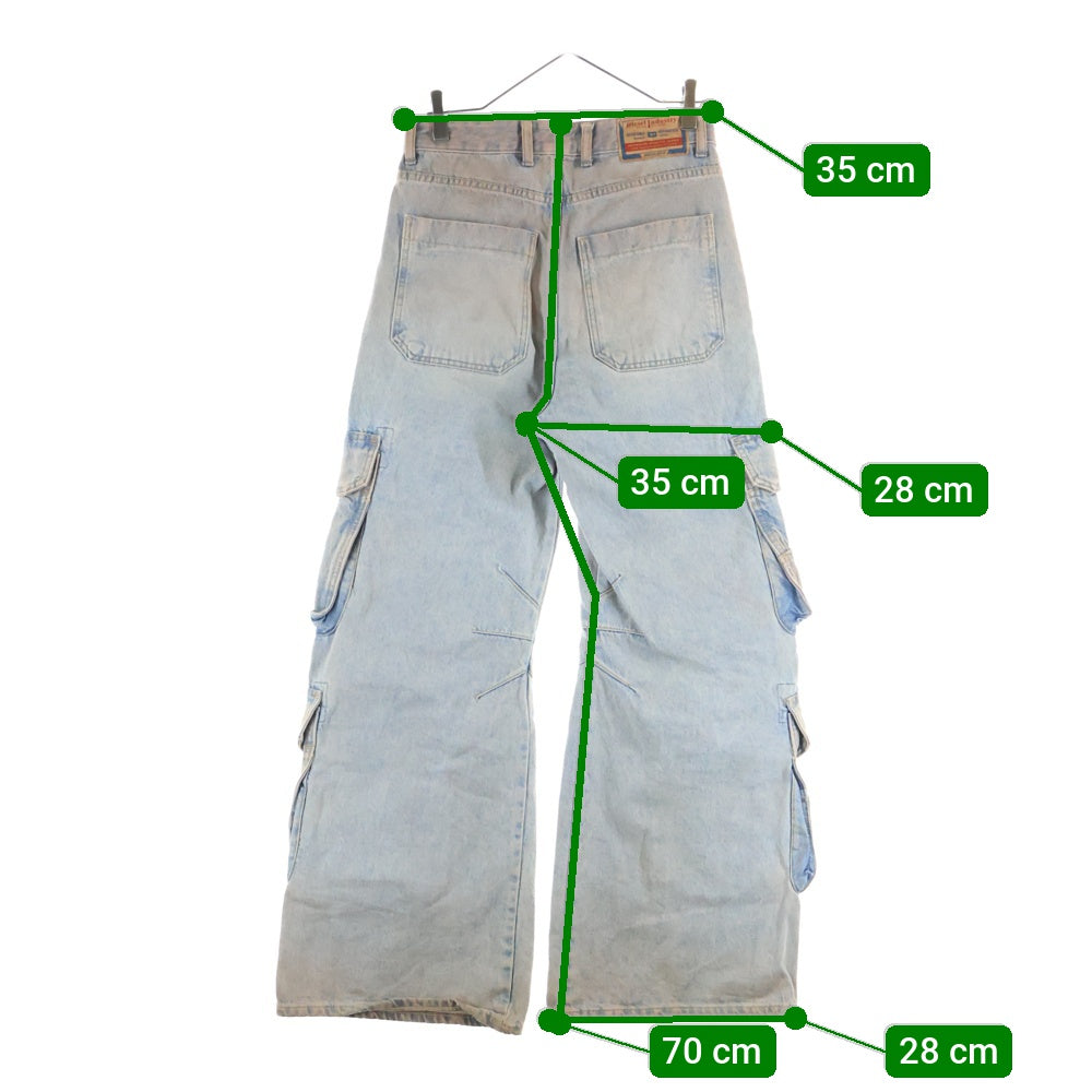 DIESEL(ディーゼル) D-SIRE-CARGO マルチポケット ロゴパッチデザイン ボタンフライ デニムパンツ レディース A13317