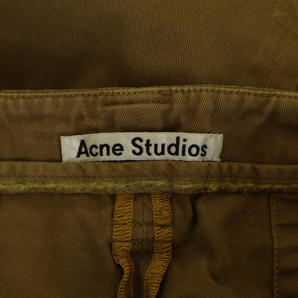 Acne Studios(アクネ ストゥディオズ) マルチポケット ステッチデザイン ジップアップ ストレートパンツ ブラウン MADYA CO C AS PSS18