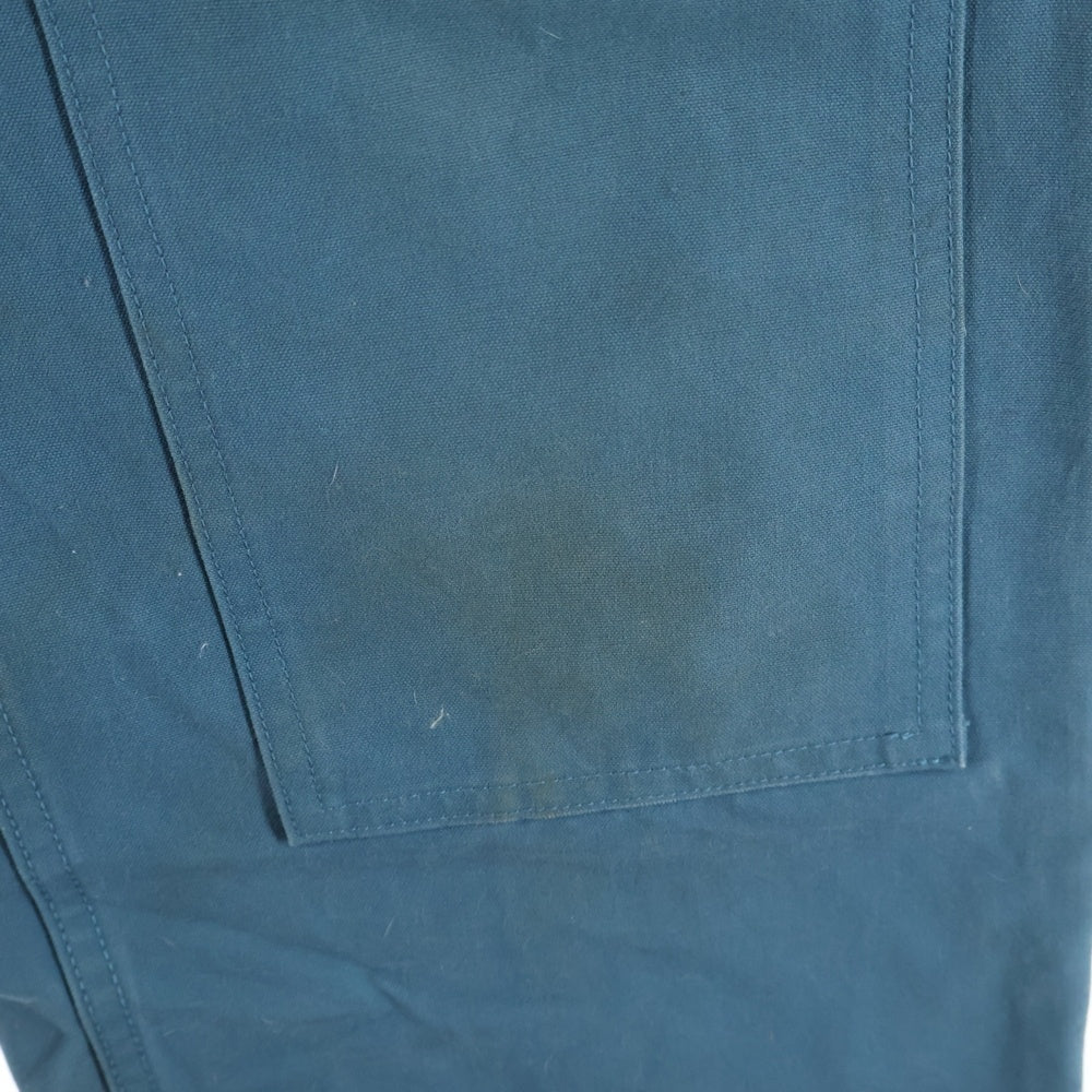 AURALEE(オーラリー) 22AW COTTON OILED CANVAS PANTS コットン オイルド ダブルニーパンツ ブルー A22AP020C