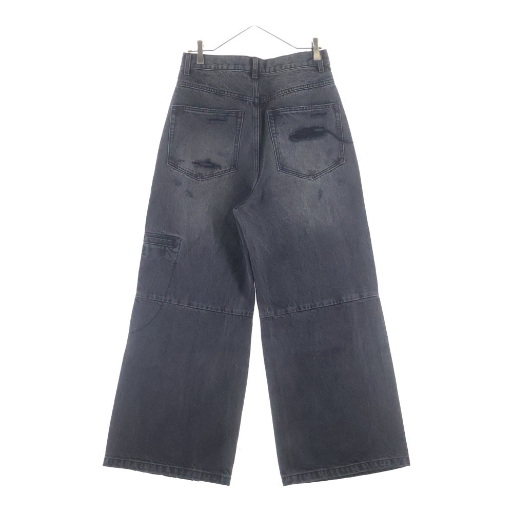 BREATH(ブレス) GRUNGE WIDE DENIM PANTS ダメージ加工 グランジ ワイド デニムパンツ ブラック BR24AW-P1007