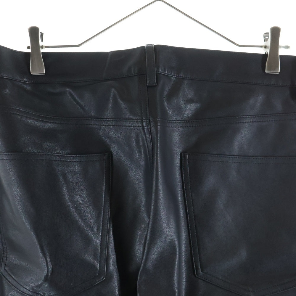 NO BRAND(ノーブランド) BLOOMYARD ブルームヤード MULTI STUDS V LEATHER SHORTS マルチ スタッズ ブイ レザーショーツ ハーフパンツ ブラック BY251-008