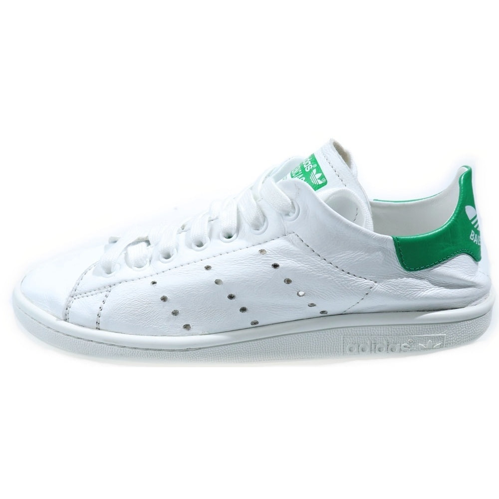 BALENCIAGA(バレンシアガ) ×ADIDAS STAN SMITH アディダス スタンスミス ダメージ加工 レザーローカットスニーカー ホワイト/ブラック 721836 WBDV3 9010