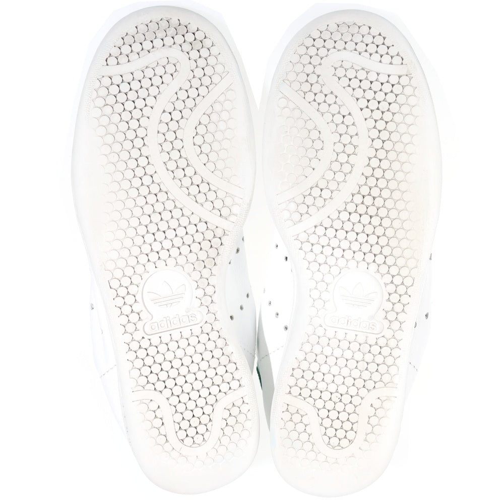 BALENCIAGA(バレンシアガ) ×STAN SMITH アディダス スタンスミス ダメージ加工 レザーローカットスニーカー ホワイト/グリーン 721836 WBDV3 9030