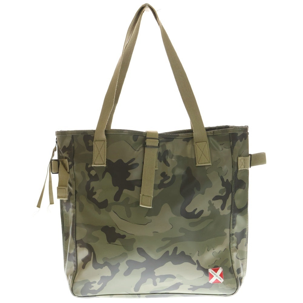 LUGGAGE LABEL(ラゲッジレーベル) TOTE BAG 迷彩柄 ロゴデザイン トートバッグ カーキ レディース