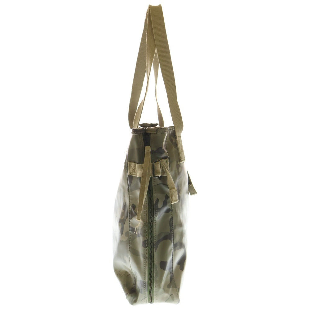 LUGGAGE LABEL(ラゲッジレーベル) TOTE BAG 迷彩柄 ロゴデザイン トートバッグ カーキ レディース