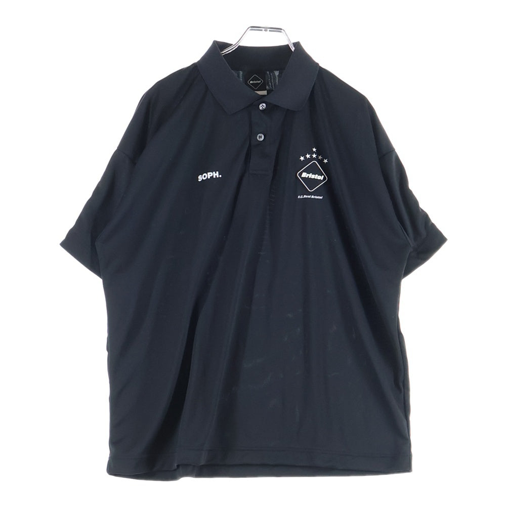 SOPH.(ソフネット) ×F.C.R.B. 胸ロゴデザイン カットソー 半袖ポロシャツ ブラック FCRB-240010