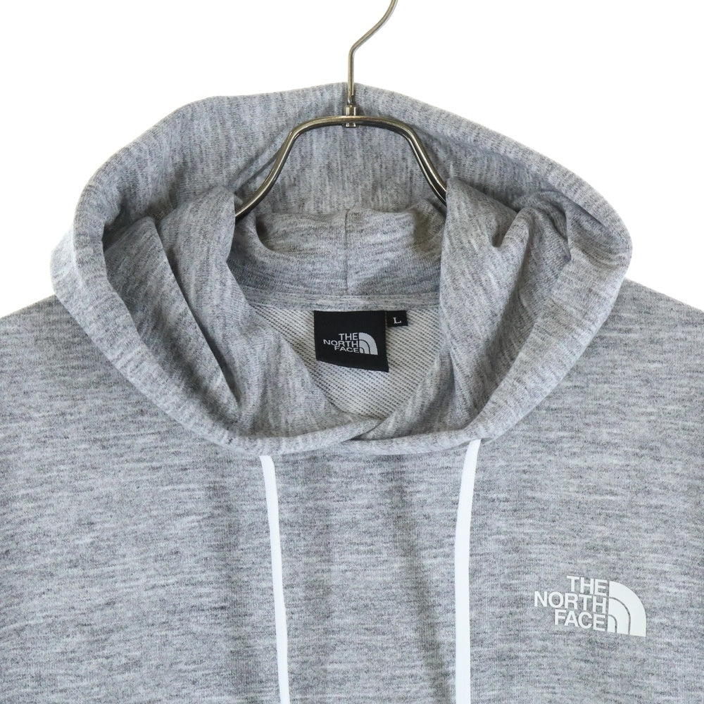 THE NORTH FACE(ザノースフェイス) 胸ロゴデザイン カンガルーポケット ドローストリング フーデッド スウェット パーカー グレー NT12238