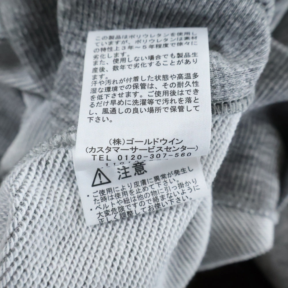 THE NORTH FACE(ザノースフェイス) 胸ロゴデザイン カンガルーポケット ドローストリング フーデッド スウェット パーカー グレー NT12238
