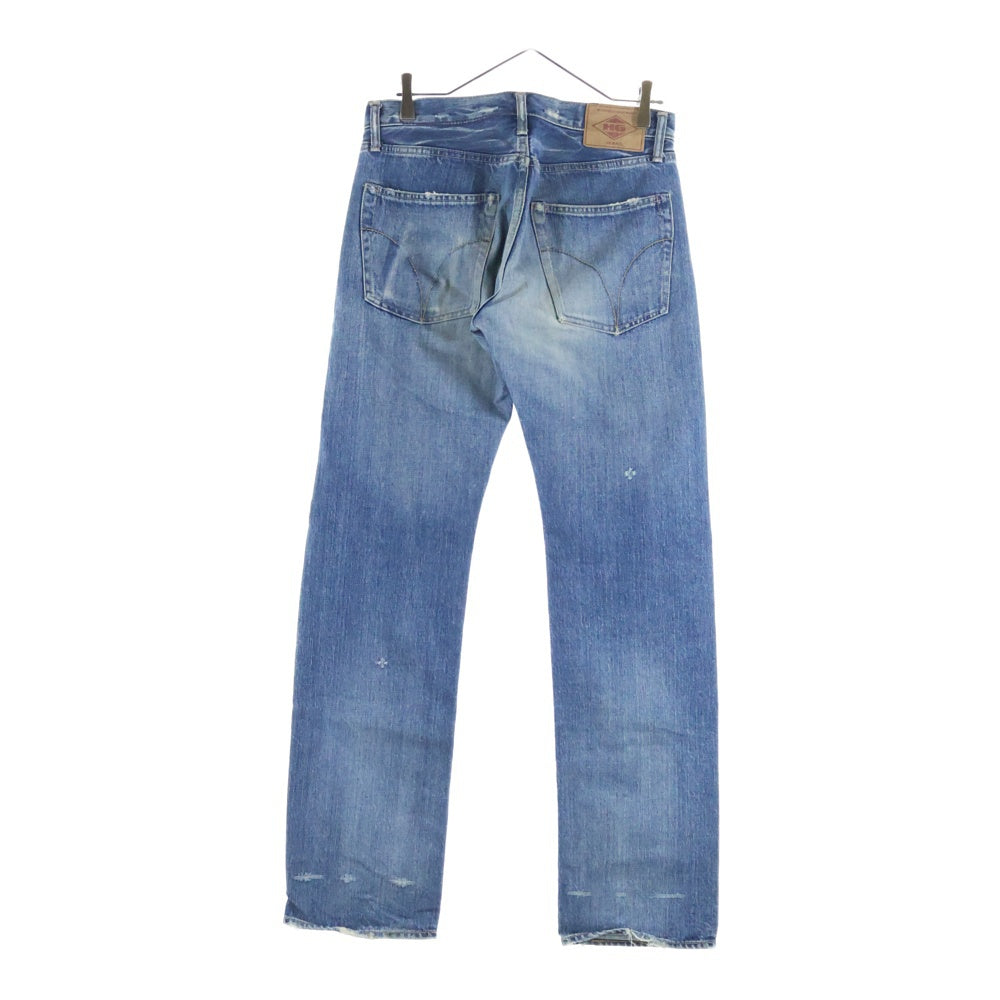 HYSTERIC GLAMOUR(ヒステリックグラマー) 1stモデル 小窓 ダメージ加工 スタッズ デニム パンツ インディゴ 4AP-1251