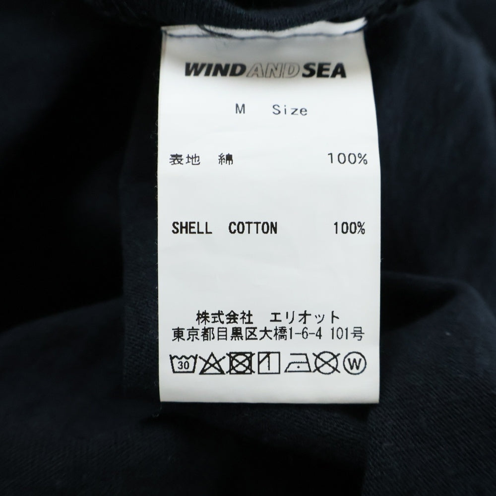 WIND AND SEA(ウィンダンシー) ×GOD SELECTION XXX WDS monogram T-SHIRT ゴッドセレクション モノグラム ロゴプリント クルーネック 半袖Tシャツ カットソー ブラック