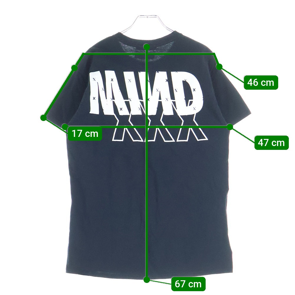 WIND AND SEA(ウィンダンシー) ×GOD SELECTION XXX WDS monogram T-SHIRT ゴッドセレクション モノグラム ロゴプリント クルーネック 半袖Tシャツ カットソー ブラック