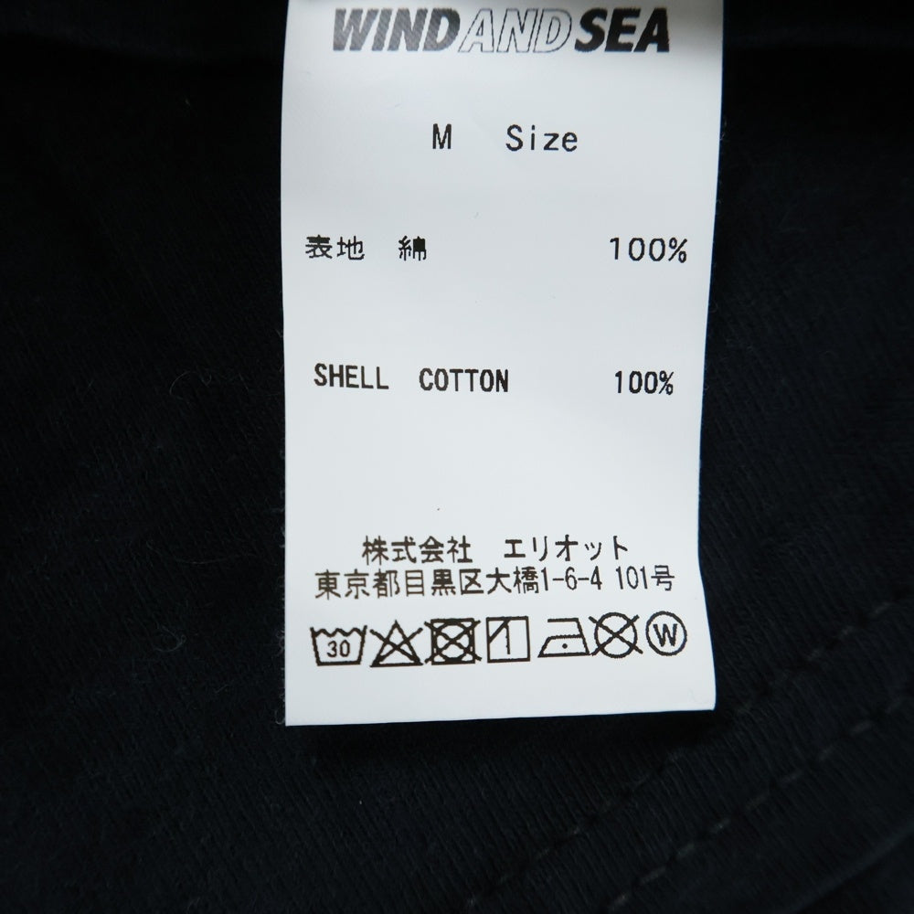 WIND AND SEA(ウィンダンシー) ×GOD SELECTION XXX WDS monogram T-SHIRT ゴッドセレクション モノグラム ロゴプリント クルーネック 半袖Tシャツ カットソー ブラック
