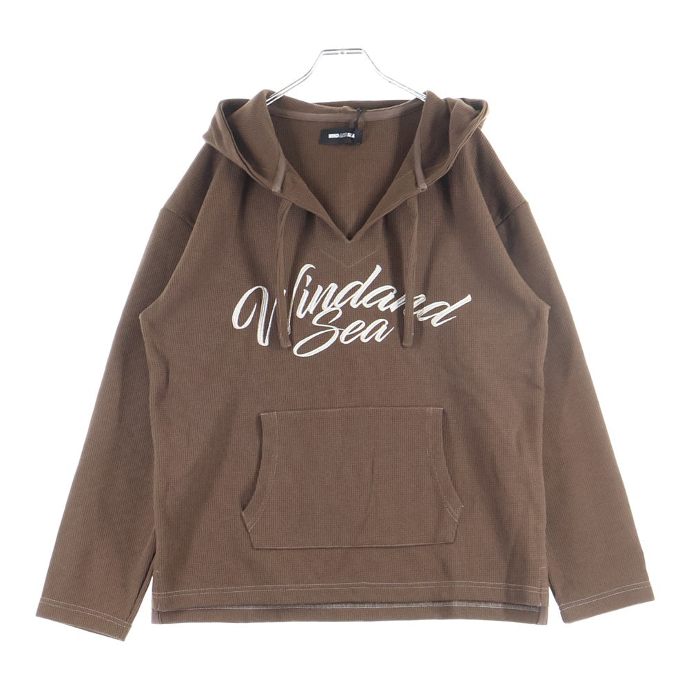 WIND AND SEA(ウィンダンシー) WAFFL MEXICAN PAKA ワッフル メキシカン プルオーバー パーカー ブラウン WDS‐O‐AEOSー25